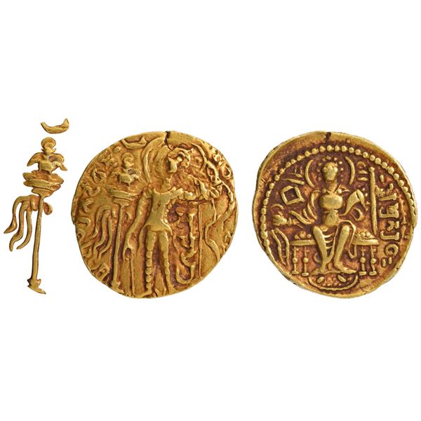Archer type Gold Dinar Coin of Samudragupta of Guptas.
