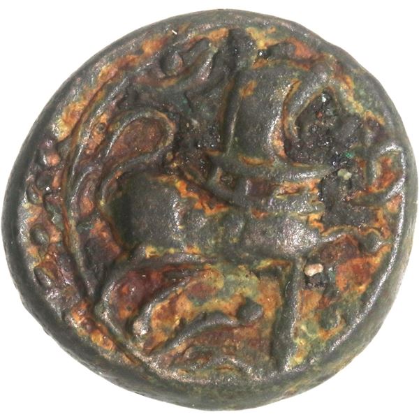 Copper Base Alloy Coin of Vishnukundin Dynasty of Andhra Region.