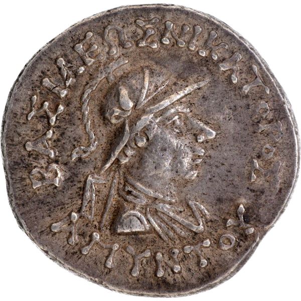 Silver Tetradrachma Coin of Amyntas of Indo Greeks.