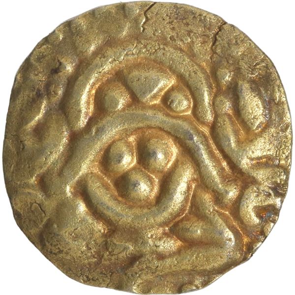 Base Gold Four and Half Masha Coin of Gangeyadeva of Kalachuris of Tripuri.