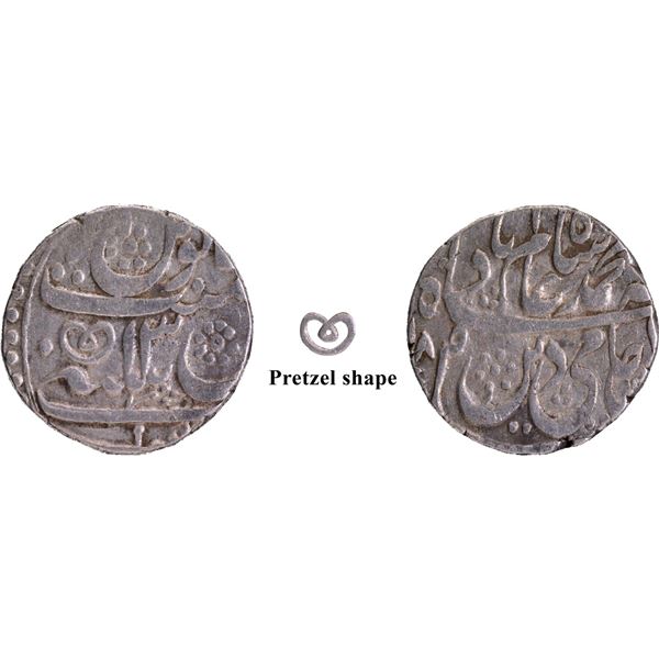 Rohilkhand Kingdom Anwala (Anola) Mint Silver Rupee Coin with Hijri (11)85 and13 RY.