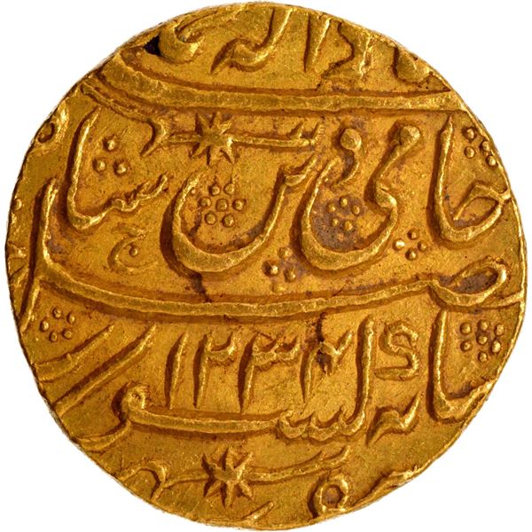 Awadh State Ghazi ud din Haider as Nawab of Lakhnau Mint Gold Mohur AH 1234 /26 RY Coin..