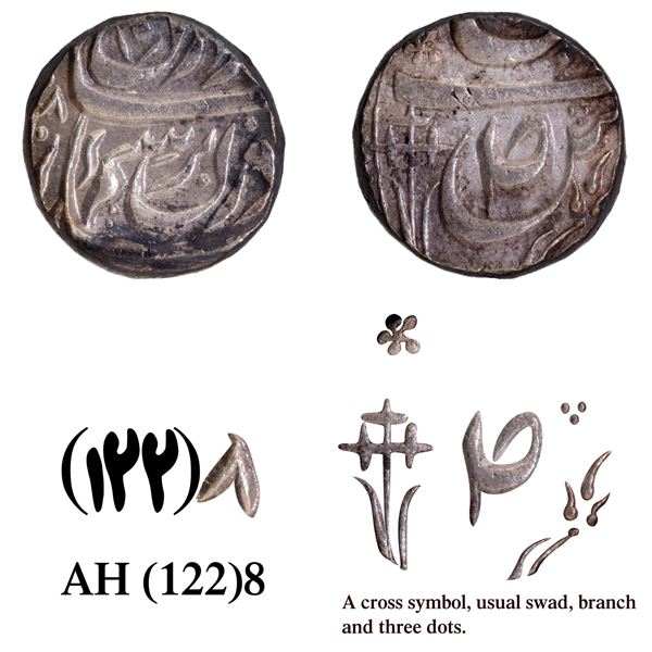 CIS-Patiala, Karam Singh Sahrind Mint Silver Rupee with AH date 1228.