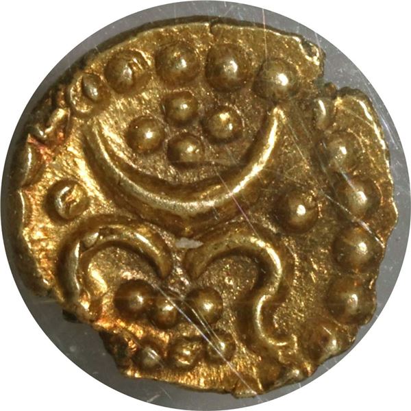 NGC Graded as MS 63 Gold Half Fanam Coin of  Dharmarja of Travancore State.