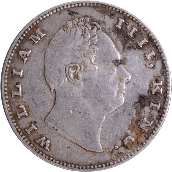 Very Rare Mule Silver One Rupee Coin of King William IIII of Calcutta Mint of 1835.