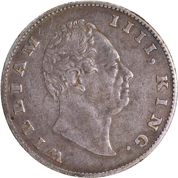 Rare Silver One Rupee Coin of King William IIII of Calcutta Mint of 1835.