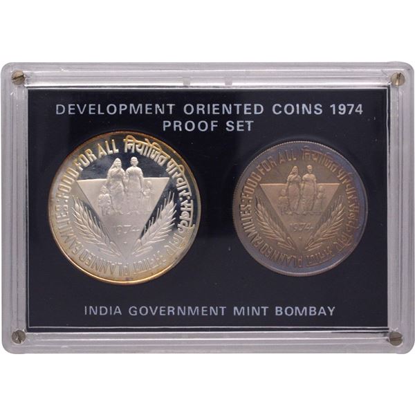 Extremely Rare FAO Proof Set of Planned Families of 1974 of Bombay Mint of Republic India.