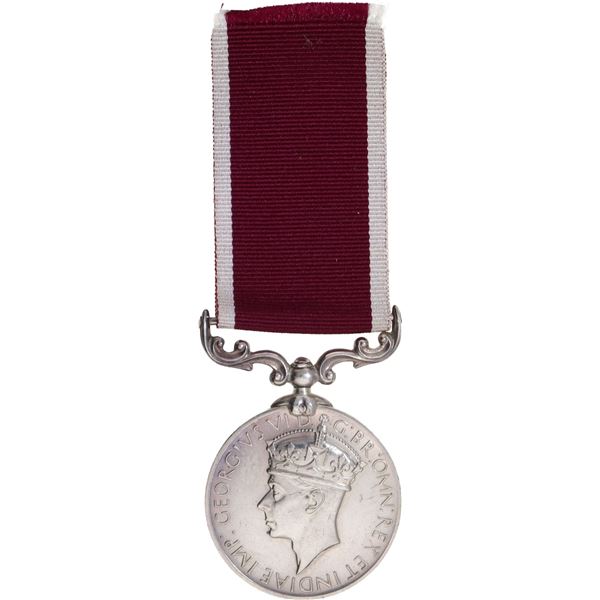 Silver Medal of King George VI for Indian Army Long Service and Good Conduct.