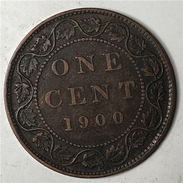 Canadian Large Cent 1900H VF++