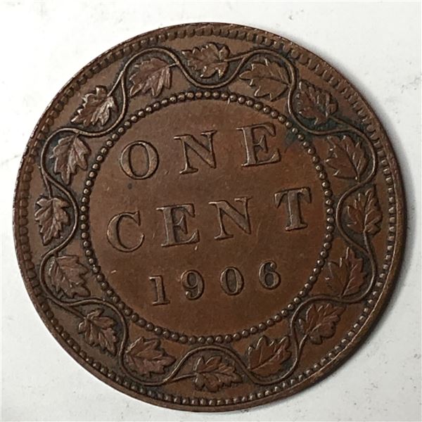 Canadian Large Cent 1906 AU