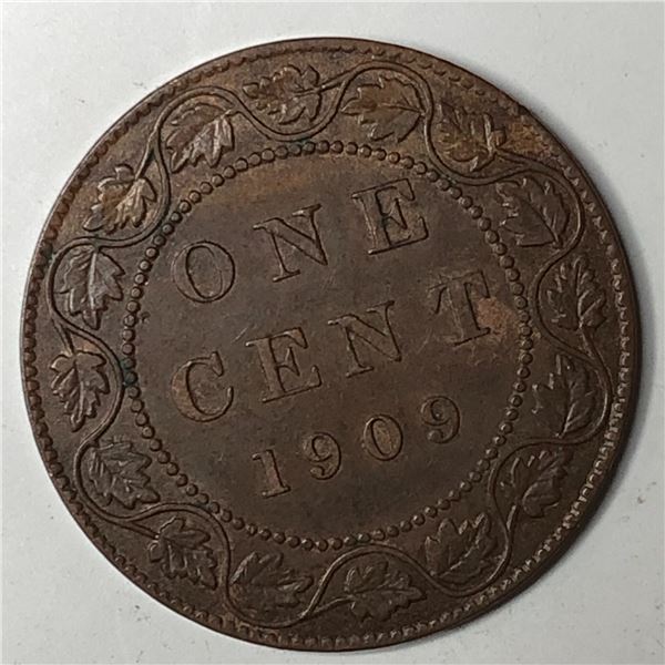 Canadian Large Cent 1909 EF++