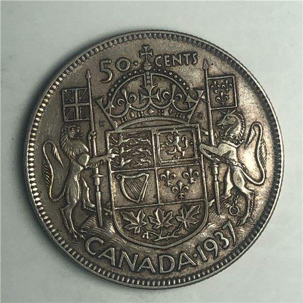 1937 King George VI 50 Cents