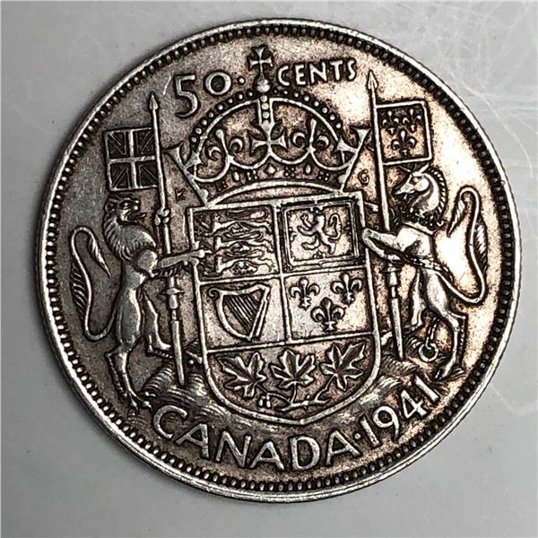 1941 King George VI 50 Cents