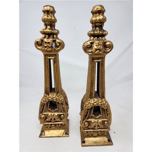 Pair of Vintage Metal Decorative Pieces