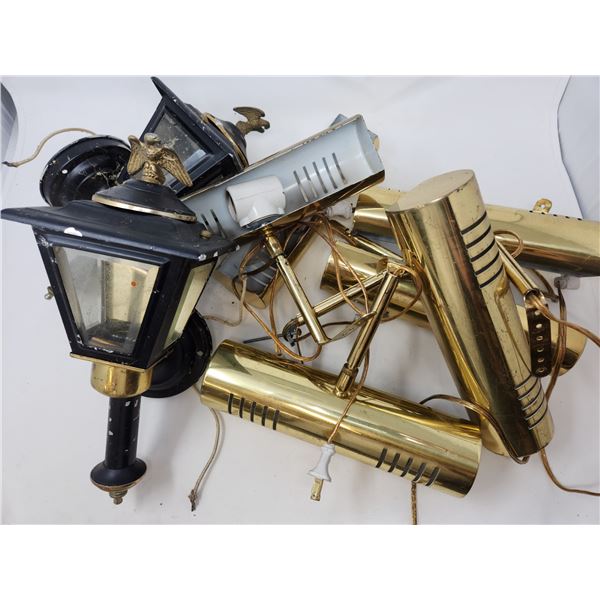 Vintage Brass Lamp Lot