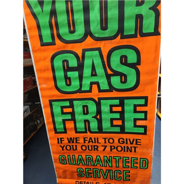 Vintage Fluorescent Gas Station Sign
