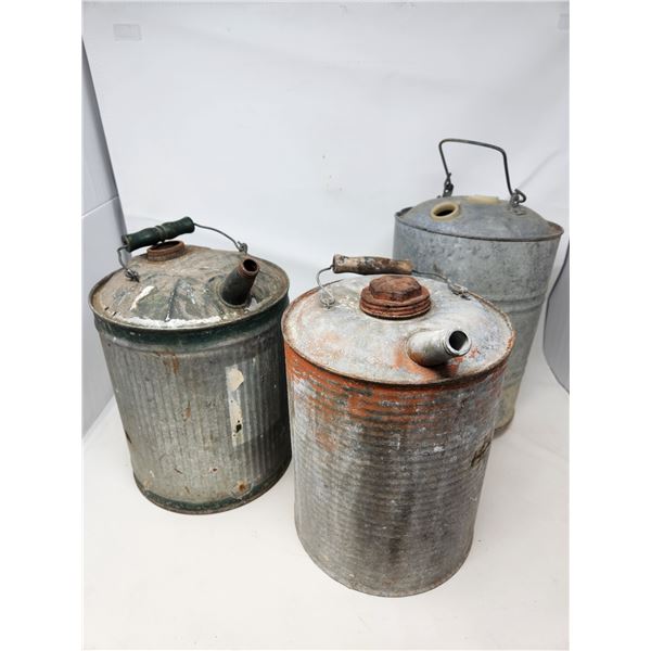 Vintage Galvanized Gas Cans