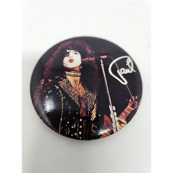 Vintage Kiss Button Paul Stanley