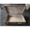 Image 2 : Antique Metal Small Steamer Trunk