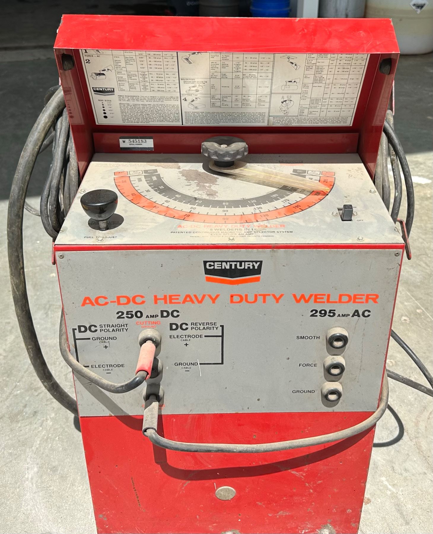 CENTURY AC-DC HEAVY DUTY ARC WELDER - WORKS!
