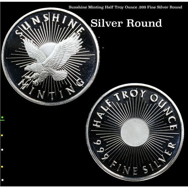Sunshine Minting Half Troy Ounce .999 Fine Silver Round