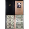 Image 1 : Uncut Uncirculated Sheet of 4x2003A $1 Bills in Folder w/ George Washington Portrait Grades Brillian