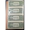 Image 5 : Uncut Uncirculated Sheet of 4x2003A $1 Bills in Folder w/ George Washington Portrait Grades Brillian