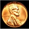 Image 2 : 1957-p Lincoln Cent 1c Grades GEM Unc