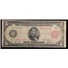 Image 2 : 1914 Large Size $5 Red Seal Federal Reserve Note (Chicago, IL) 7-G Fr-838a Grades f+