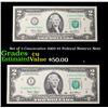 Image 1 : Set of 2 Concecutive 2003 $2 Federal Reserve Note Grades CU