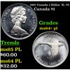 Image 1 : 1967 Canada 1 Dollar  K: 70 Grades Choice Unc+ PL