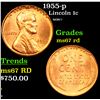 Image 1 : 1955-p Lincoln Cent 1c Grades GEM++ Unc RD