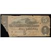 Image 2 : 1864 $5 Confederate Note, T69 Grades vf details