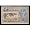 Image 2 : 1917 Imperial Germany 5 Mark Note P# 56B Grades vf+