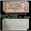 Image 1 : 1864 $10 Confederate Note, T68 Grades vf details