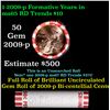 Image 1 : Shotgun Lincoln 1c roll, 2009-p Formative Years 50 pcs Bank Wrapper.