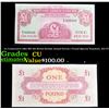 Image 1 : 2x Consecutive 1962 ND 4th Series British Armed Forces 1 Pound Special Vouchers, All CU! Grades CU