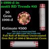 Image 1 : Shotgun Lincoln 1c roll, 1996-d 50 pcs Bank Wrapper.