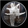 Image 2 : Proof 1995-d Olympics Gymnastics Modern Commem Dollar $1 Grades GEM++ Proof Deep Cameo