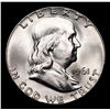 Image 2 : 1961-p Franklin Half Dollar 50c Grades Choice Unc