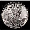 Image 2 : 1941-p Walking Liberty Half Dollar 50c Grades Choice Unc