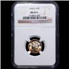 Image 2 : NGC 1945-d Mercury Dime Near TOP POP! 10c Graded ms67* By NGC
