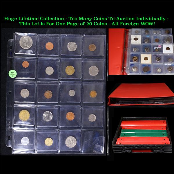 Huge Liifetime Collection - Too Many Coins To Auction Individually - This Lot is For One Page of 20 