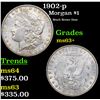 Image 1 : 1902-p Morgan Dollar $1 Grades Select+ Unc