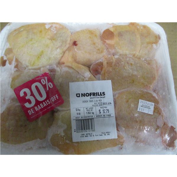 SHELF PULLS (AS IS):  CHICKEN THIGHS (APPROX. $12.79)