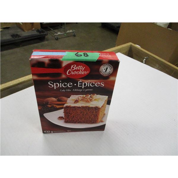 SHELF PULLS (AS IS):  BETTY CROCKER SPICE CAKE MIX - BOX