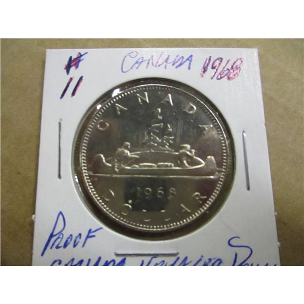 1968 PROOF CAMEO CANADA VOYAGER DOLLAR
