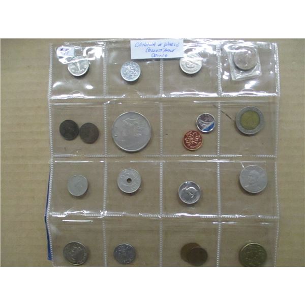 STOCK SHEET OF CANADA & WORLD COLLECTIBLE COINS