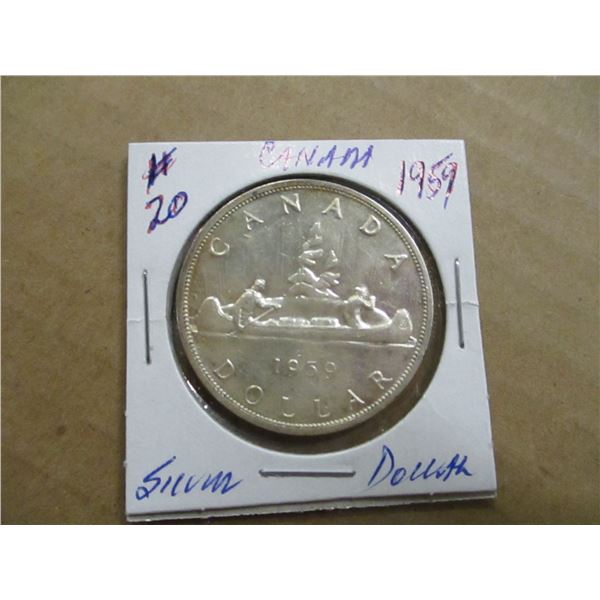 1959 CANADA SILVER DOLLAR