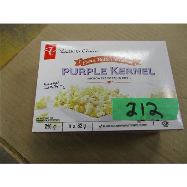 SHELF PULLS (AS IS):  MICROWAVE POPCORN (83 X 82G) - BOX